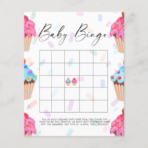 Papier Sweet Cupcake Genre Révéler Bingo Bébé Jeu
