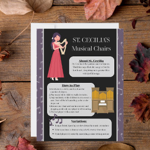 Papier Symbole de jeu des chaises musicales St. Cecilia