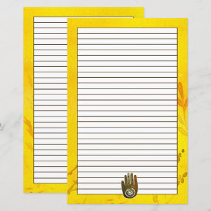 Papier Symbole de pétroglyphe amérindien de Healer's Hand