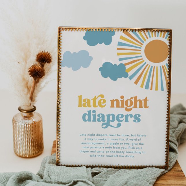 Papier SYMBOLE DES DIATEURS DE NUIT TARDIFS Baby shower S (Créateur téléchargé)