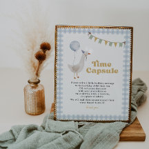 Symbole En vichy bleu d'une oie sotte