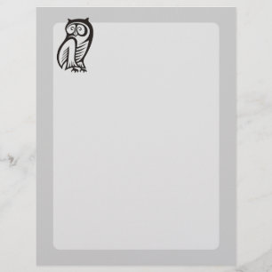 Papier Symbole hibou noir