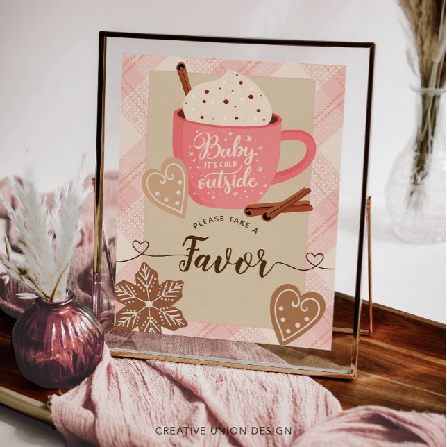 Papier Symbole Hot Chocolate Winter Baby shower Fille Fav (Créateur téléchargé)