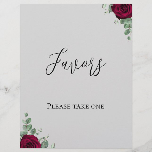 Papier Symbole Mariage Rose rouge (Devant)