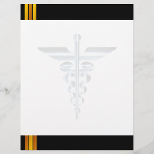 Papier Symbole Médicale Asclepius Caduceus