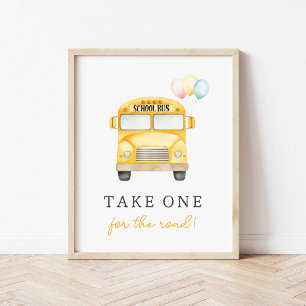 Papier Symbole personnalisé du bus scolaire jaune