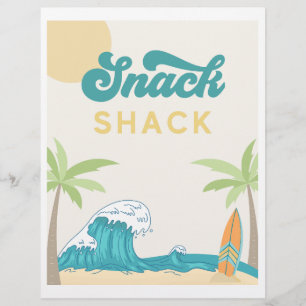 Papier SYMBOLE surf Surf Shack Signe alimentaire Surf