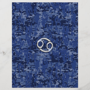 Papier Symbole Zodiaque du cancer de l'argent Marine Cami