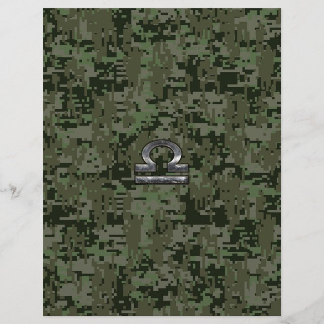 Papier SYMBOLE Zodiaque Libra Camouflage numérique Woodla (Devant)