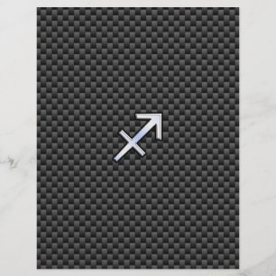 Papier Symbole zodiaque Sagittarius Fibre de charbon de b