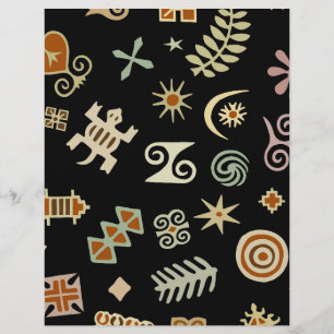 Papier Symboles Adinkra africains