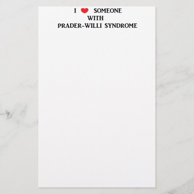 Papier Syndrome de Prader-Willi (Devant)