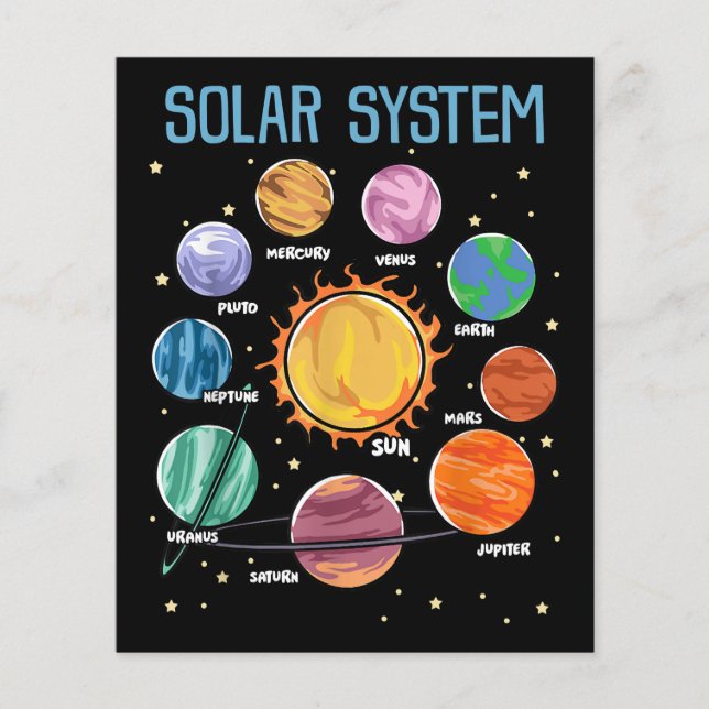 Papier Système solaire Planètes Science Space Boys Girls  (Devant)