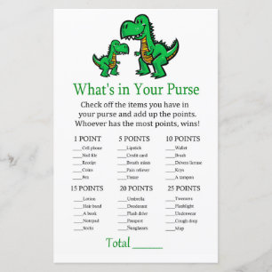 Papier T-rex Qu'y a-t-il dans votre baby shower de jeu à 