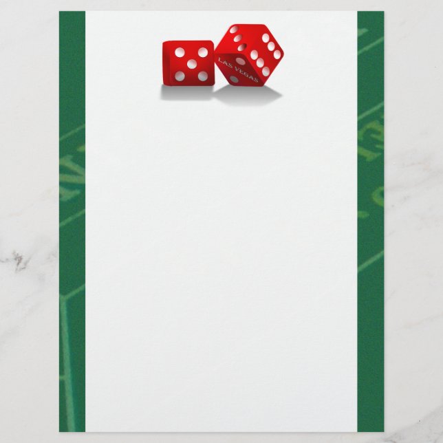 Papier Table de craps avec dés Las Vegas (Devant)