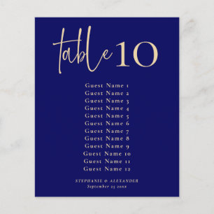 PAPIER Tableau de numéros de table et de plan de t