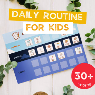Papier Tableau des enfants de routine