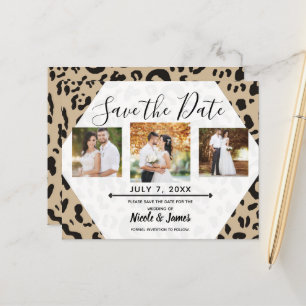 Papier Tan Brown et noir Cheetah Leopard Enregistrer la d