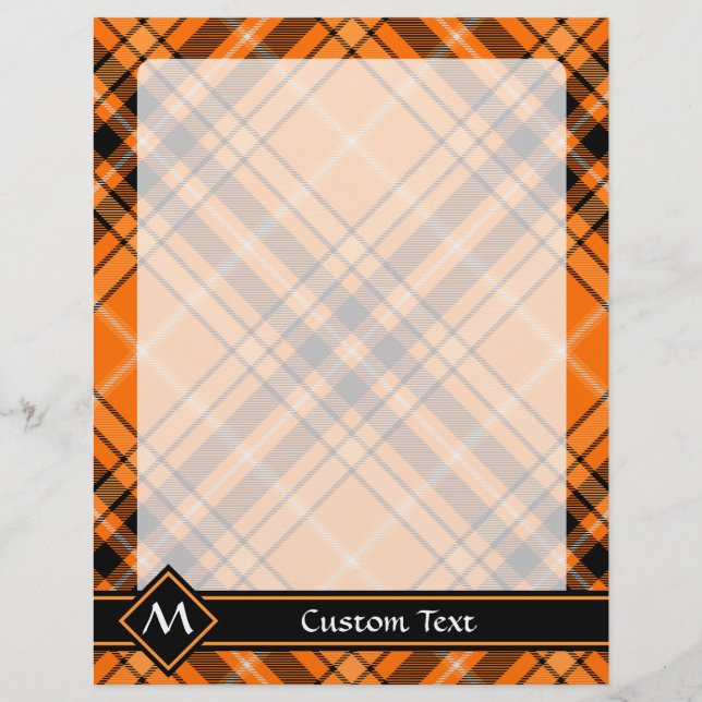 Papier Tartan orange d'Halloween (Devant)