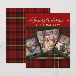Papier Tartan rouge de NOËL - Collage photo