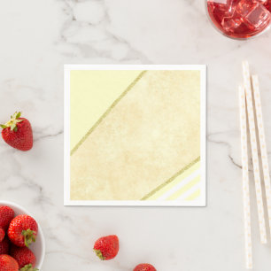 Papier-Taschentücher, Beige Gold Streifen Serviette