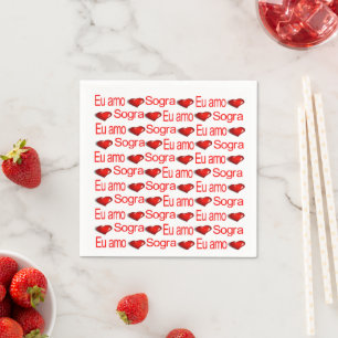 Papier-Taschentücher, rote Herzen Liebe Sogra Port Serviette