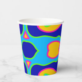 Papier-Tasse, Ein lebhafter, farbenfroher klassisc Pappbecher