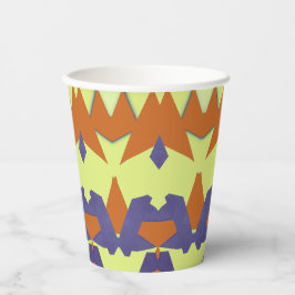 Papier-Tasse, Ein lebhafter, farbenfroher klassisc Pappbecher