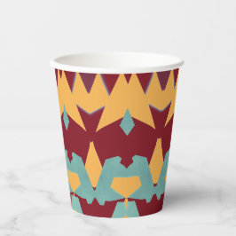 Papier-Tasse, Ein lebhafter, farbenfroher klassisc Pappbecher