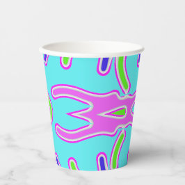 Papier-Tasse, Ein lebhaftes, farbenfrohes klassisc Pappbecher