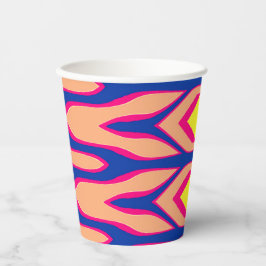 Papier-Tasse, Eine lebendige farbenfrohe klassisch Pappbecher