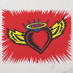 Papier Tatouage au coeur de l'ange volant
