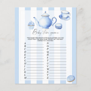 Papier Tea party - Baby Item Game. Jeu baby shower