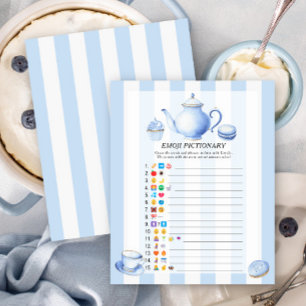 Papier Tea party baby shower Emoji jeu pictionnaire