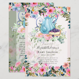 Papier Tea Party Baby Shower Invitations