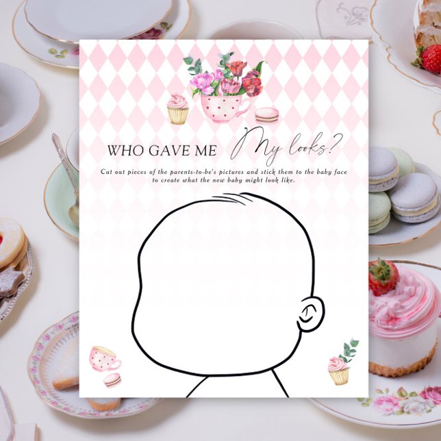 Papier Tea party - Qui m'a donné mon look baby game (Créateur téléchargé)