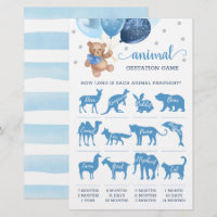 Teddy Bear Animal Gestation Baby shower de jeu