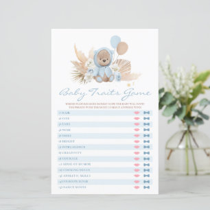 Papier Teddy Bear Baby shower Baby Traits Jeu