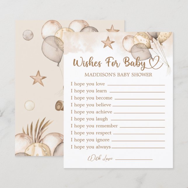 Papier Teddy Bear Baby shower Wives for Baby Card (Devant / Derrière)