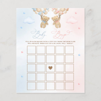 Papier Teddy Bear Genre Révéler Baby Bingo Jeu