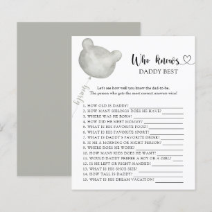 Papier Teddy Bear Qui connaît DADDY meilleur jeu