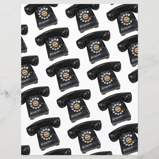 Papier Téléphone Rotary vintage (Devant)