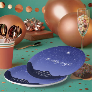 Papier-Teller O heiliger Nachtweihnachts Pappteller