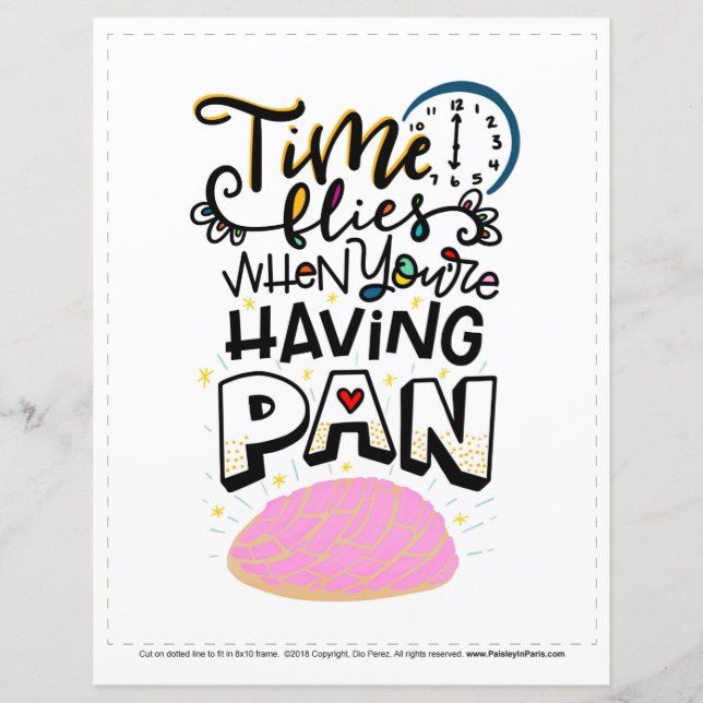 Papier Temps volées Lorsque vous vous amusez, ajuster à 8 (Devant)