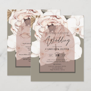 Papier Tendance MOSS BLUSH MARIAGE Sauge Rose Poussiéreux