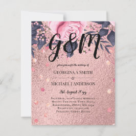 Papier Tendance ROSEGOLD Mariage Metallic rose marine Par