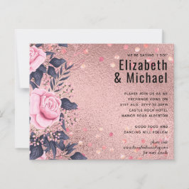 Papier Tendance ROSEGOLD Mariage Metallic rose marine Par