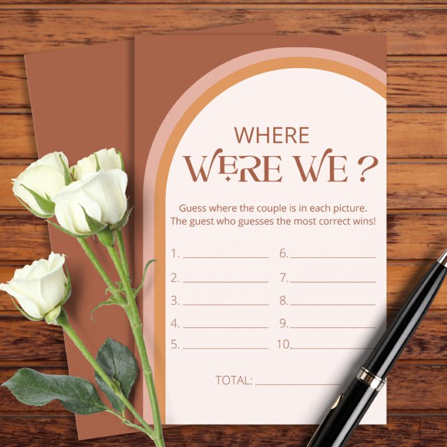 Papier Terracotta Arch Où étions-nous jeu de douche nupti (Créateur téléchargé)