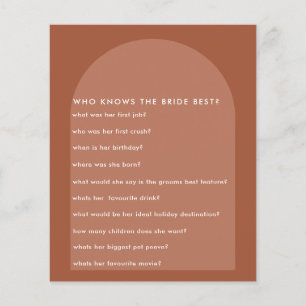 Papier Terracotta pampas herbe moderne douche nuptiale je