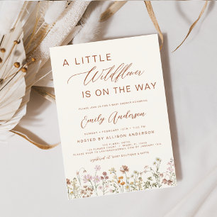 Papier Terracotta Un Petit Baby shower Fleur sauvage